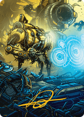Mendicant Core, Guidelight (01/54) Art Card (ADFT) - Gold-Stamped Signature
