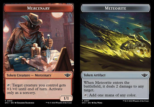 Mercenary (0010) // Meteorite (0017) Double-Sided Token - Foil