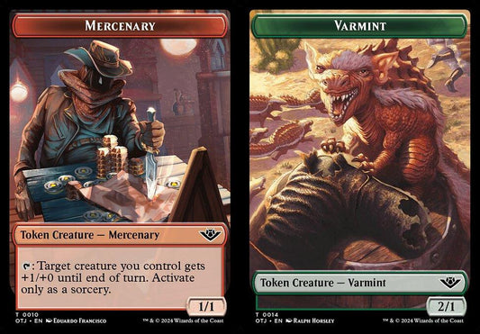 Mercenary (0010) // Varmint (0014) Double-Sided Token - Foil
