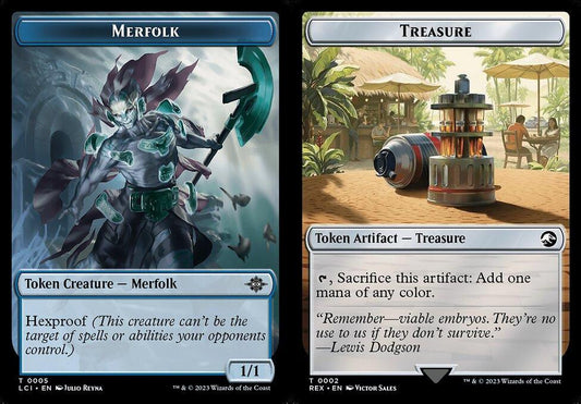 Merfolk (0005) // Treasure (0002) Double-Sided Token - Foil