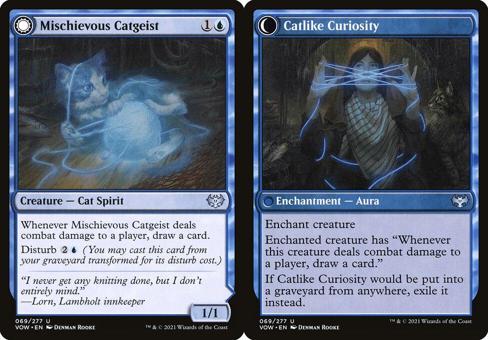 Mischievous Catgeist // Catlike Curiosity - Foil