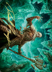 Draugr Necromancer (22/81) Art Card (AKHM) - Gold-Stamped Signature