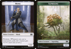 Monk (006) // Saproling (017) Double-Sided Token - Foil