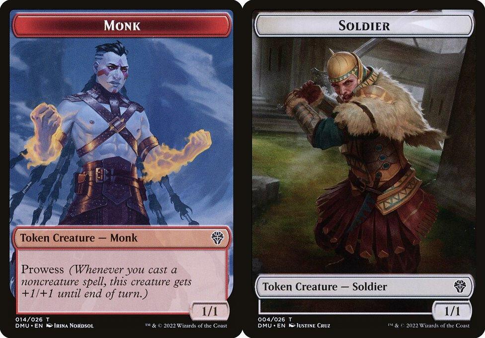 Monk (014) // Soldier (004) Double-Sided Token - Foil