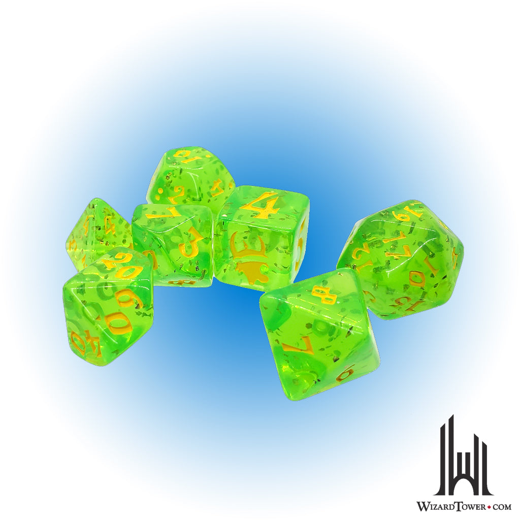Dice Set - Munchkin Green / Yellow 7ct
