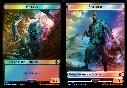 Mutant (0050) // Soldier (0040) Double-Sided Token - Surge Foil