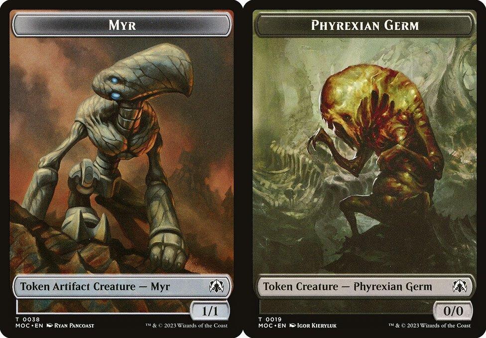 Myr (0038) // Phyrexian Germ (0019) Double-Sided Token
