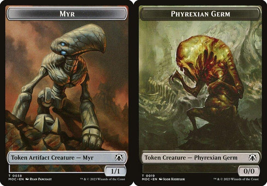 Myr (0038) // Phyrexian Germ (0019) Double-Sided Token
