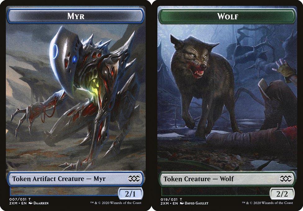Myr (007) // Wolf (019) Double-Sided Token - Foil