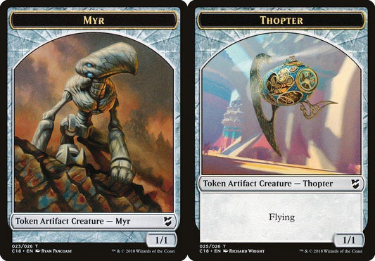 Myr (023) // Thopter (025) Double-Sided Token