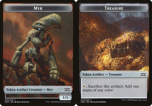 Myr (024) // Treasure (027) Double-Sided Token - Foil