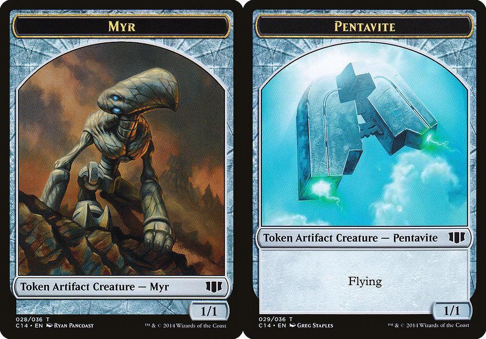 Myr (028) // Pentavite (029) Double-Sided Token