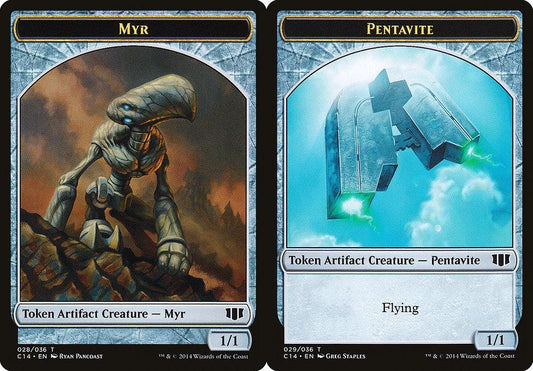 Myr (028) // Pentavite (029) Double-Sided Token
