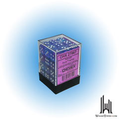 Dice Set - Nebula Aura / White Luminary 12mm d6 36ct