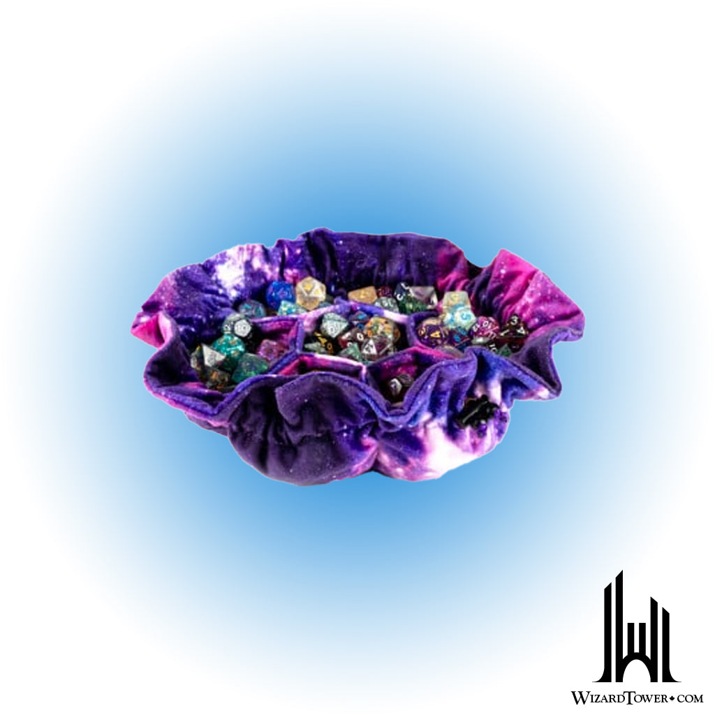 Dice Bag - Velvet Galaxy with Pockets