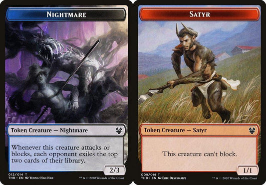 Nightmare (012) // Satyr (009) Double-Sided Token - Foil