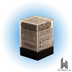 Dice Set - Opaque Grey / Black 12mm d6 36ct