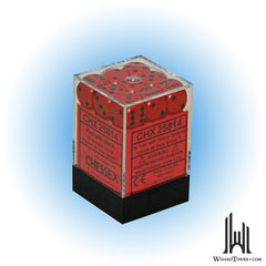 Dice Set - Opaque Red / Black 12mm d6 36ct