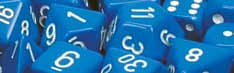 Dice Set - Opaque Blue / White 7ct