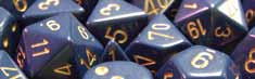 Dice Set - Opaque Dusty Blue / Copper 7ct