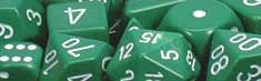 Dice Set - Opaque Green / White 7ct