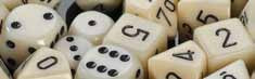Dice Set - Opaque Ivory / Black 7ct