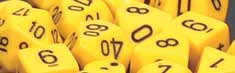 Dice Set - Opaque Yellow / Black 7ct