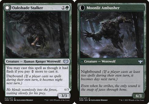 Oakshade Stalker // Moonlit Ambusher - Foil