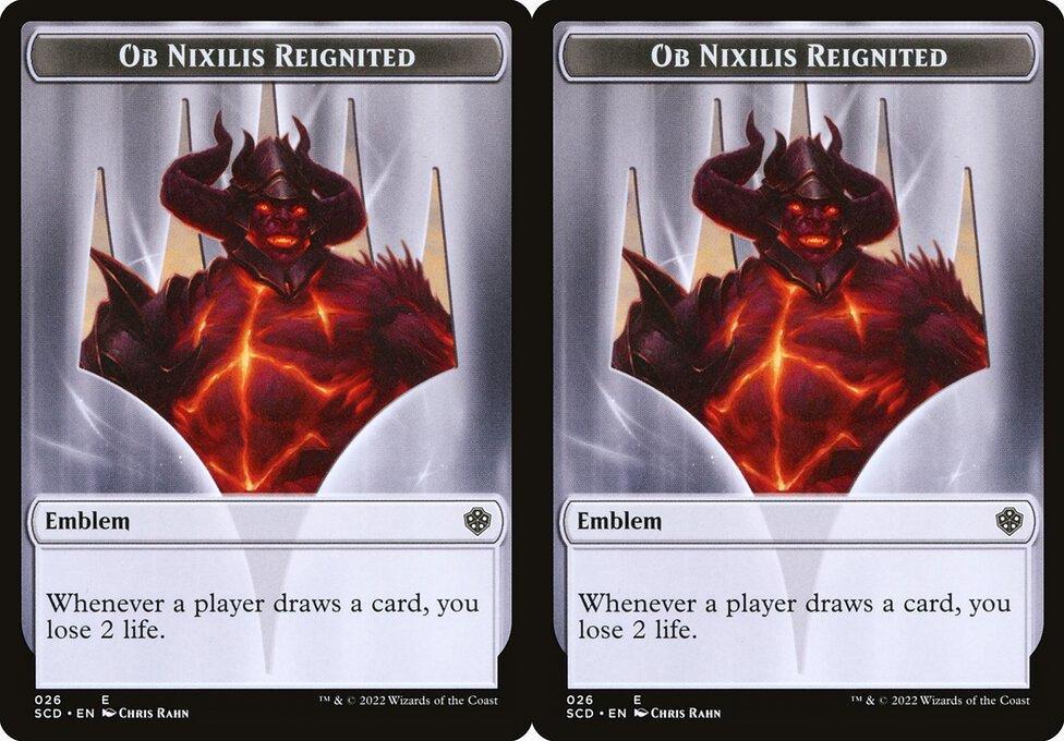 Ob Nixilis Reignited Emblem (026) // Ob Nixilis Reignited Emblem (026) Double-Sided Token
