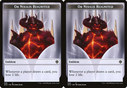 Ob Nixilis Reignited Emblem (026) // Ob Nixilis Reignited Emblem (026) Double-Sided Token