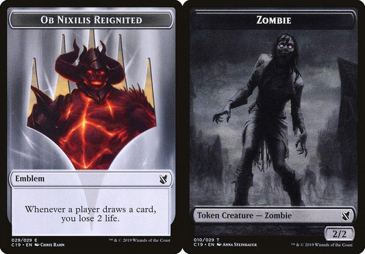 Ob Nixilis Reignited Emblem (029) // Zombie (010) Double-Sided Token