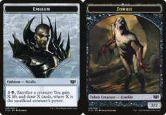Ob Nixilis of the Black Oath Emblem (035) // Zombie (016) Double-Sided Token