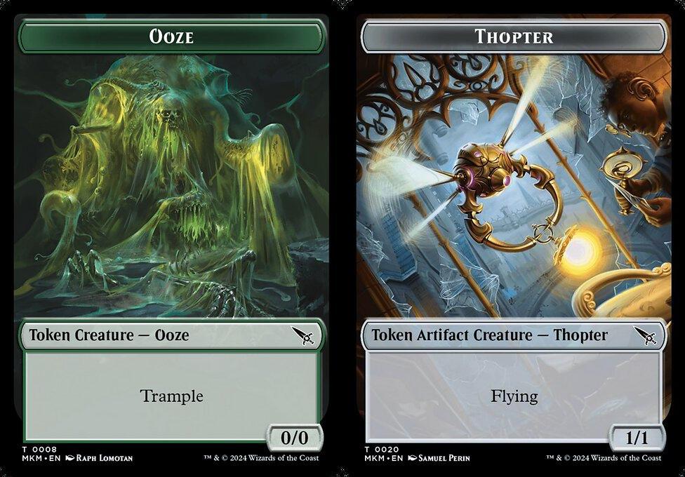 Ooze (0008) // Thopter (0020) Double-Sided Token - Foil