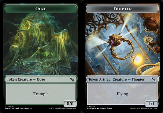 Ooze (0008) // Thopter (0020) Double-Sided Token - Foil