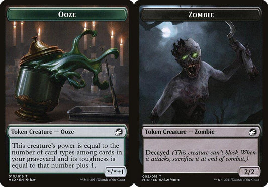 Ooze (010) // Zombie (005) Double-Sided Token - Foil