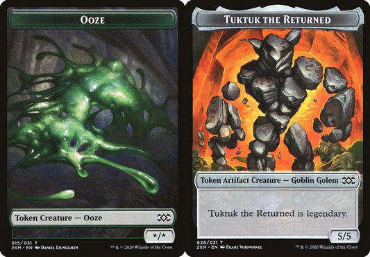 Ooze (015) // Tuktuk the Returned (028) Double-Sided Token - Foil