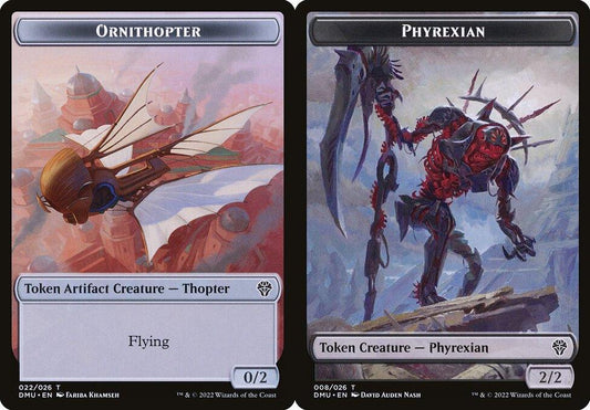 Ornithopter (022) // Phyrexian (008) Double-Sided Token - Foil