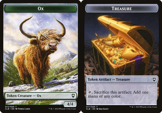 Ox (013) // Treasure (017) Double-Sided Token - Foil