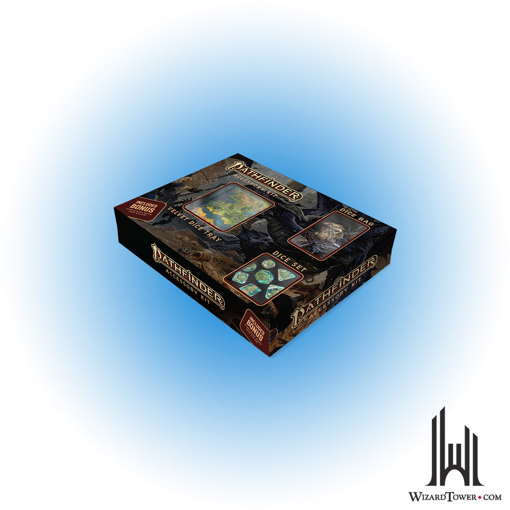 Dice Tray - Pathfinder With 7-Die Set and Dice Bag