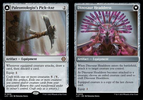 Paleontologist's Pick-Axe // Dinosaur Headdress - Foil