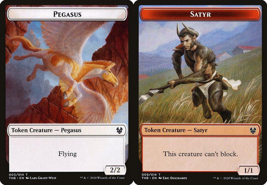 Pegasus (003) // Satyr (009) Double-Sided Token - Foil