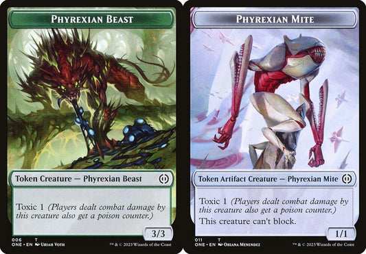Phyrexian Beast (006) // Phyrexian Mite (011) Double-Sided Token - Foil