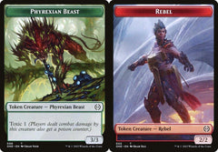Phyrexian Beast (006) // Rebel (005) Double-Sided Token - Foil