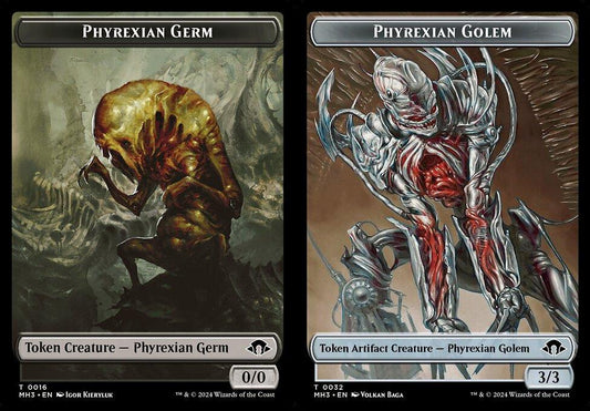 Phyrexian Germ (0016) // Phyrexian Golem (0032) Double-Sided Token - Foil