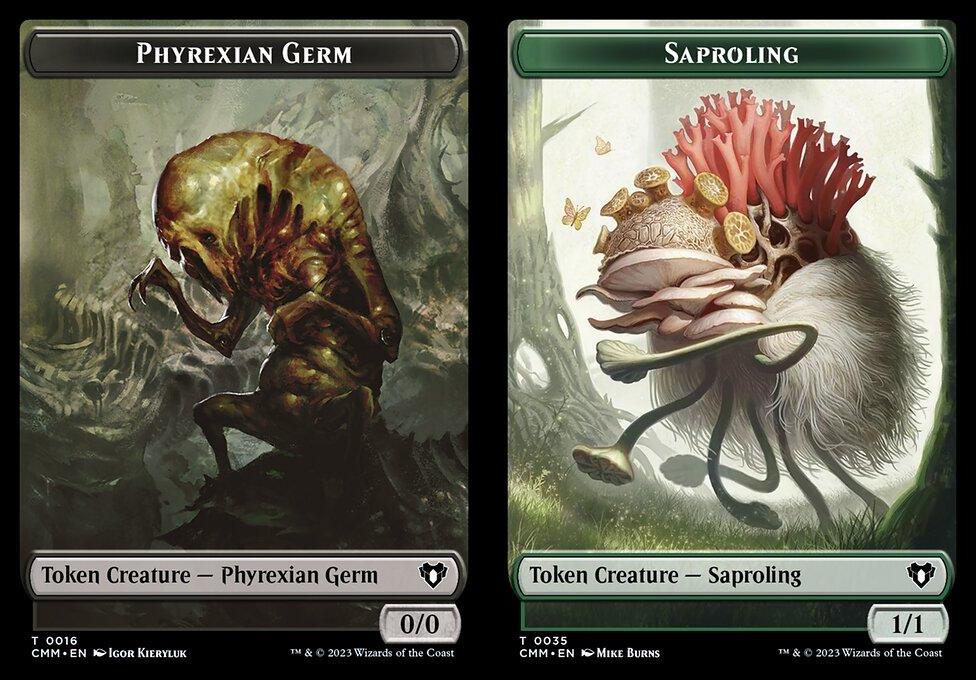 Phyrexian Germ (0016) // Saproling (0035) Double-Sided Token