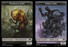 Phyrexian Germ (0016) // Zombie Army (0022) Double-Sided Token - Foil