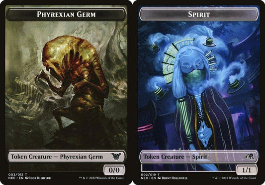 Phyrexian Germ (003) // Spirit (002) Double-Sided Token