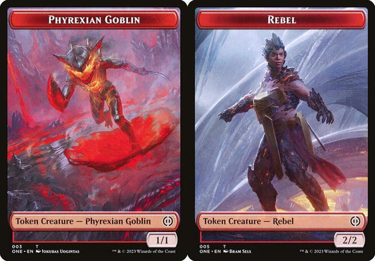 Phyrexian Goblin (003) // Rebel (005) Double-Sided Token - Foil