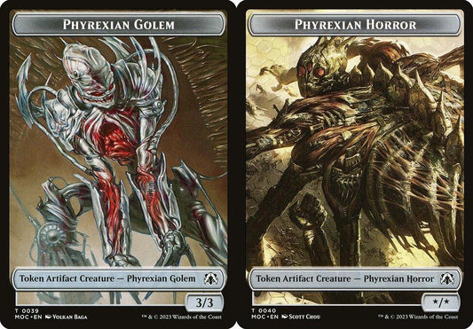 Phyrexian Golem (0039) // Phyrexian Horror (0040) Double-Sided Token