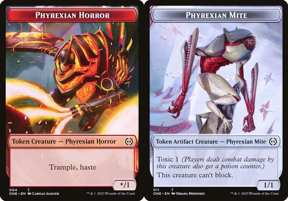 Phyrexian Horror (004) // Phyrexian Mite (011) Double-Sided Token - Foil